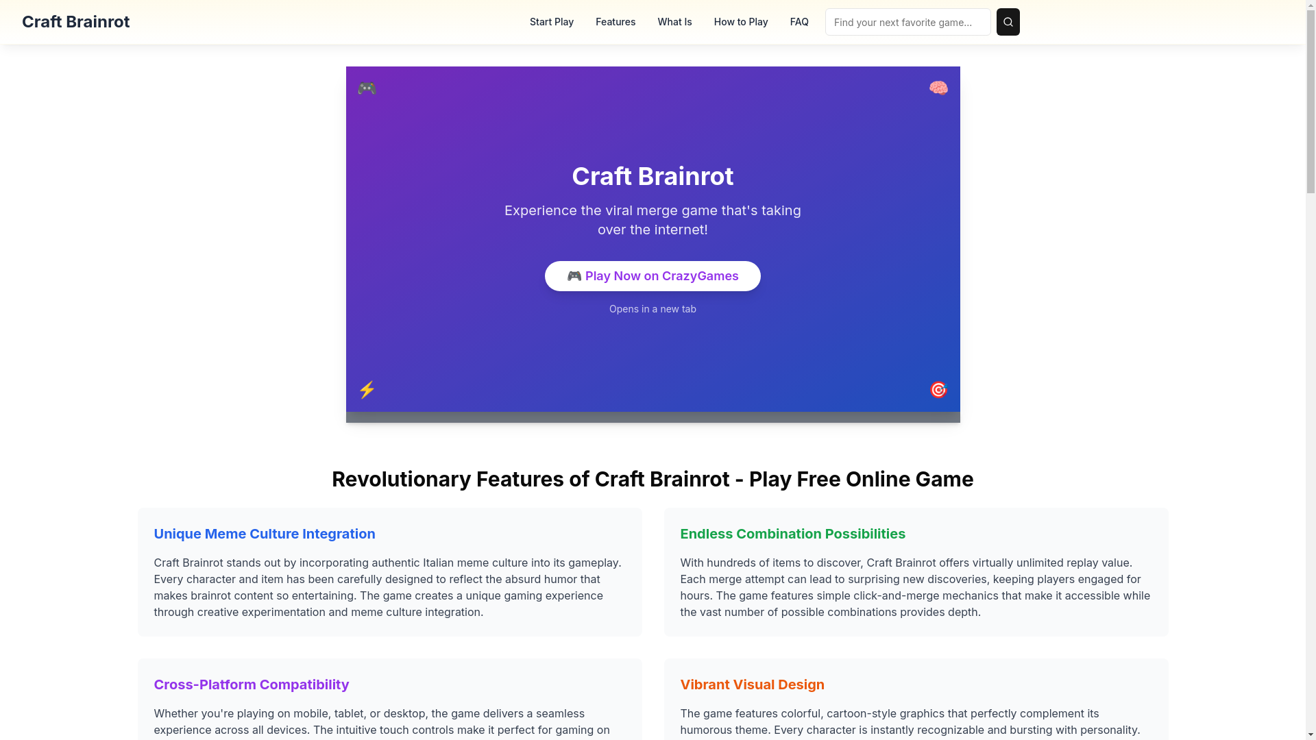 website screenshot of https://craft-brainrot-5am.pages.dev/