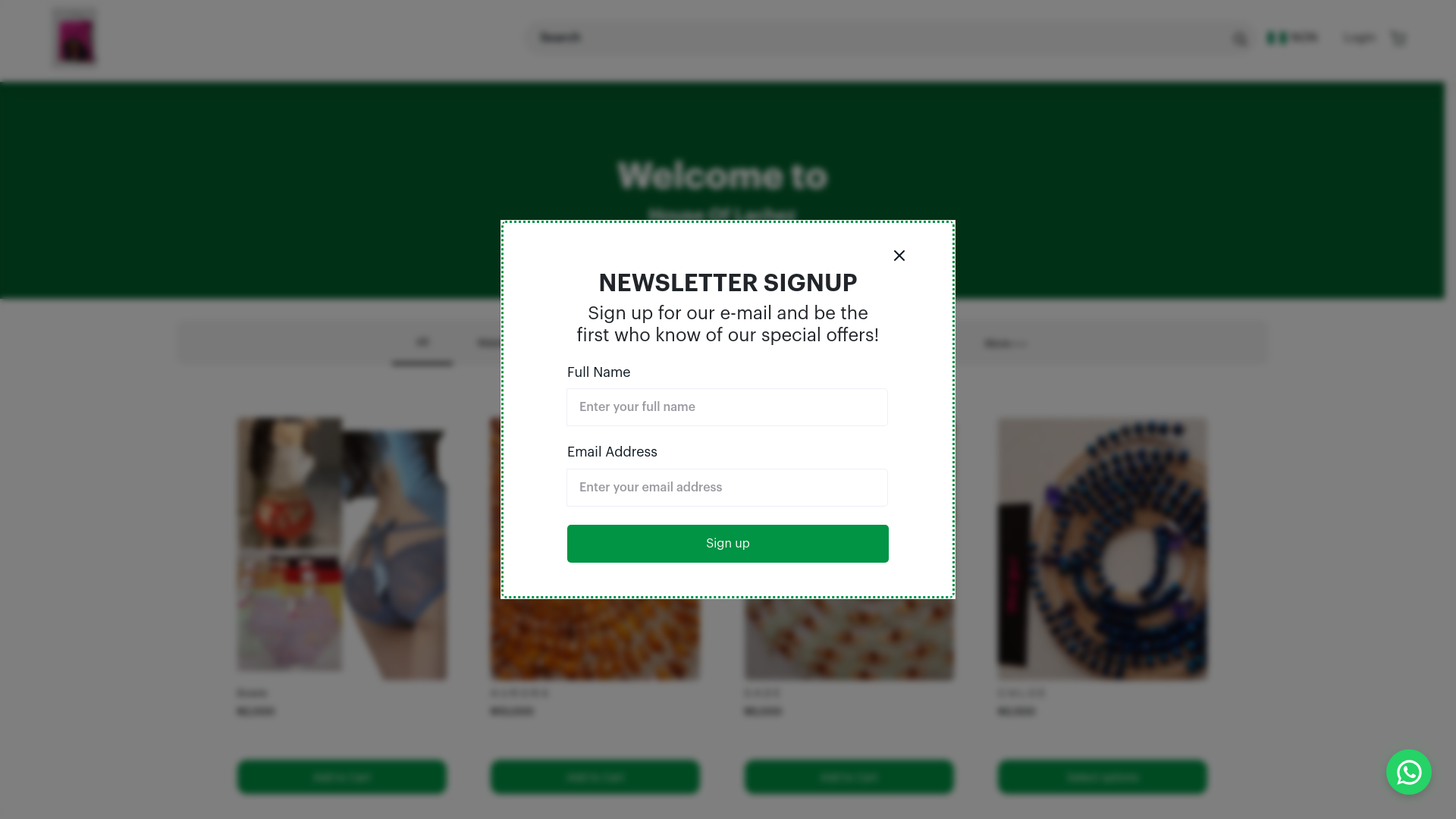 website screenshot of https://houseoflachez.com.ng/