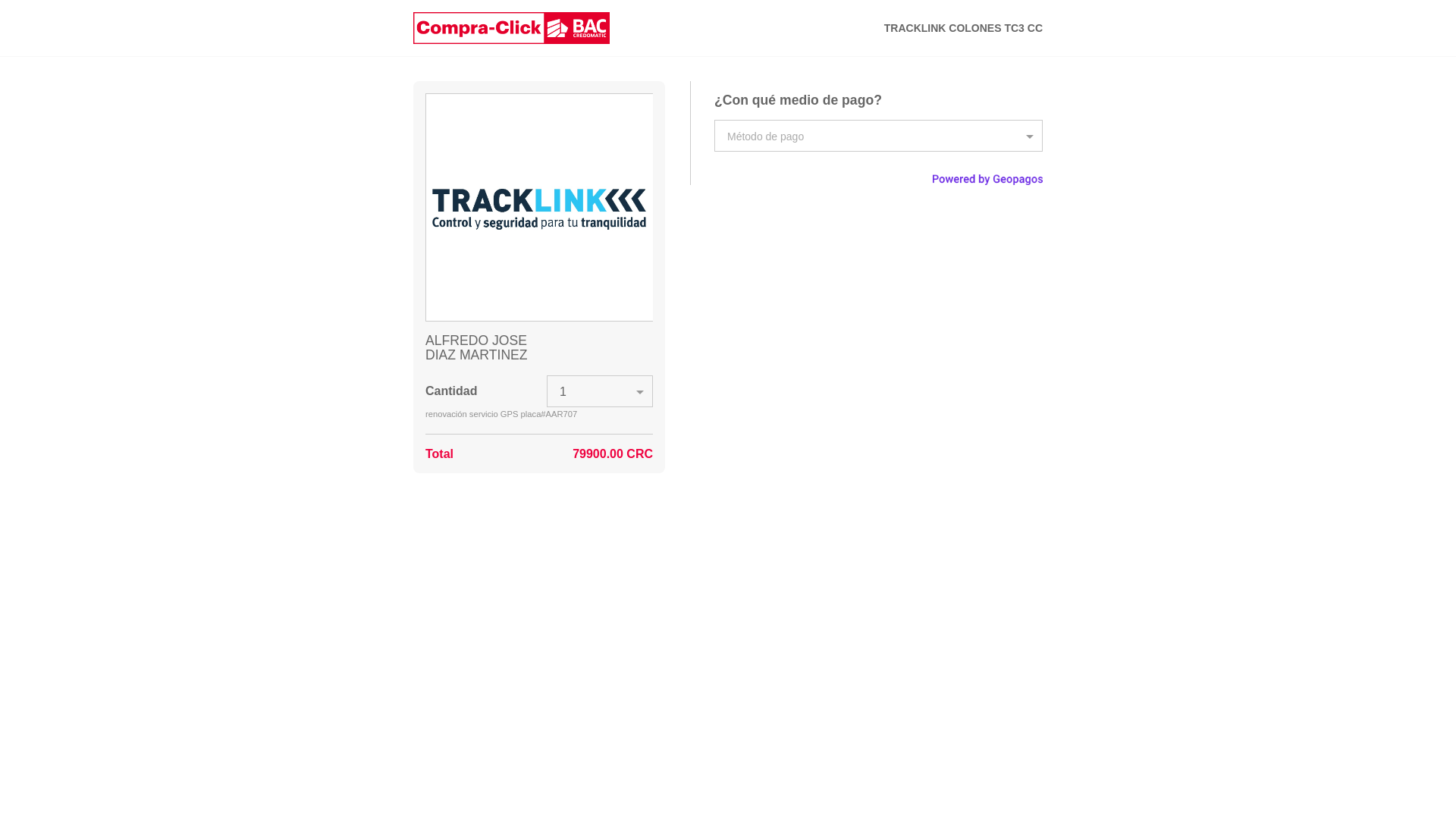 website screenshot of https://checkout.baccredomatic.com/ODMzMTNiMDIwMGE3Ljk1NjkzNmQ1NjExNzY3MDIyNzcx