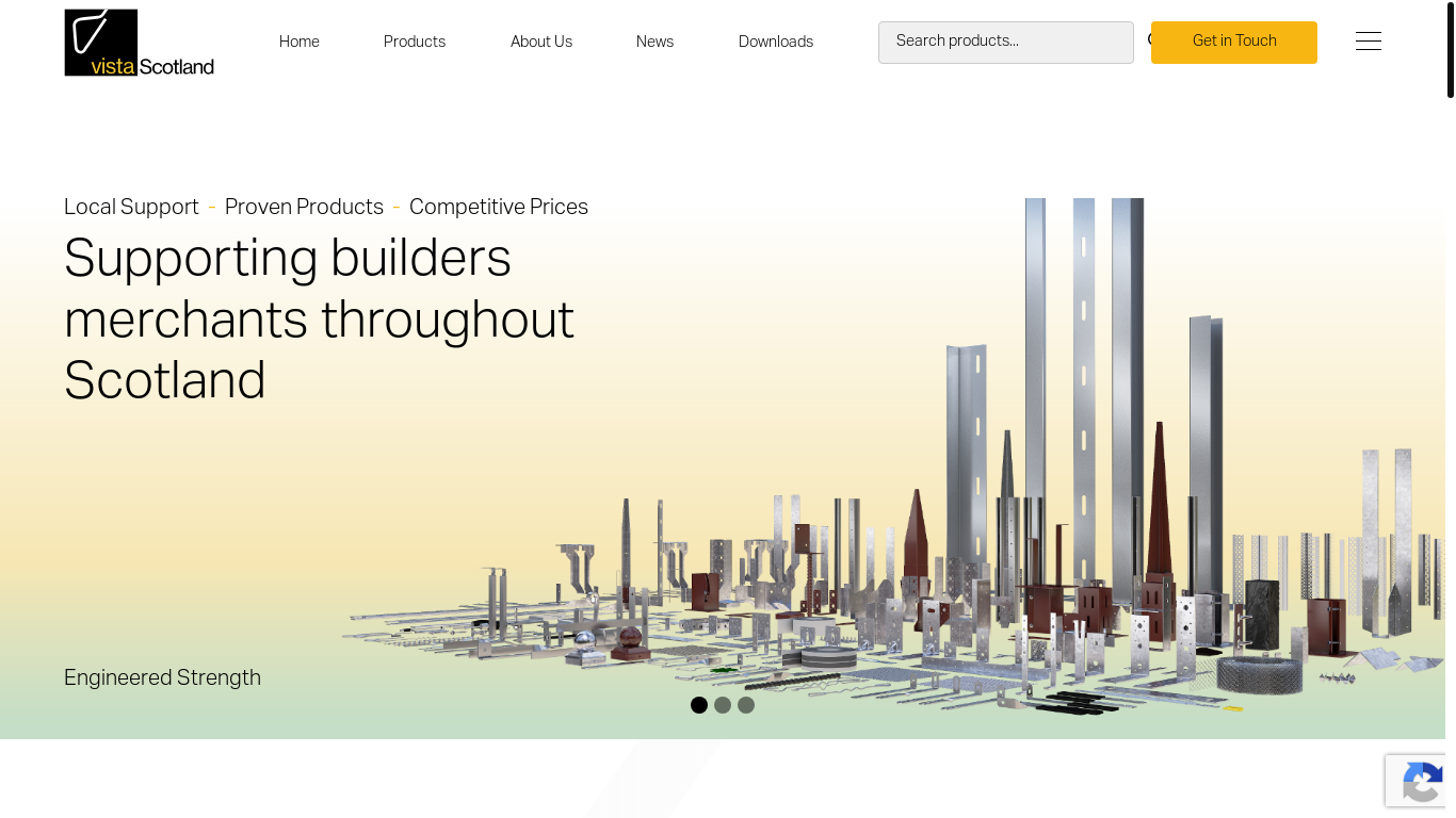website screenshot of https://www.vistascotland.co.uk/