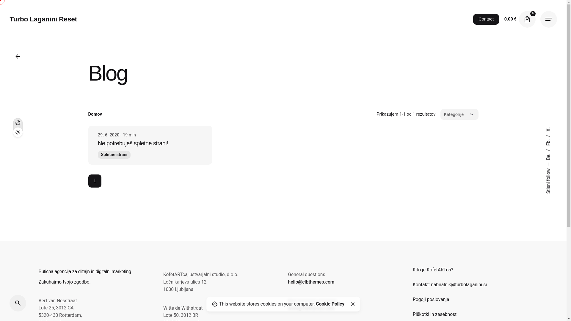 website screenshot of https://turbo-laganini.si/