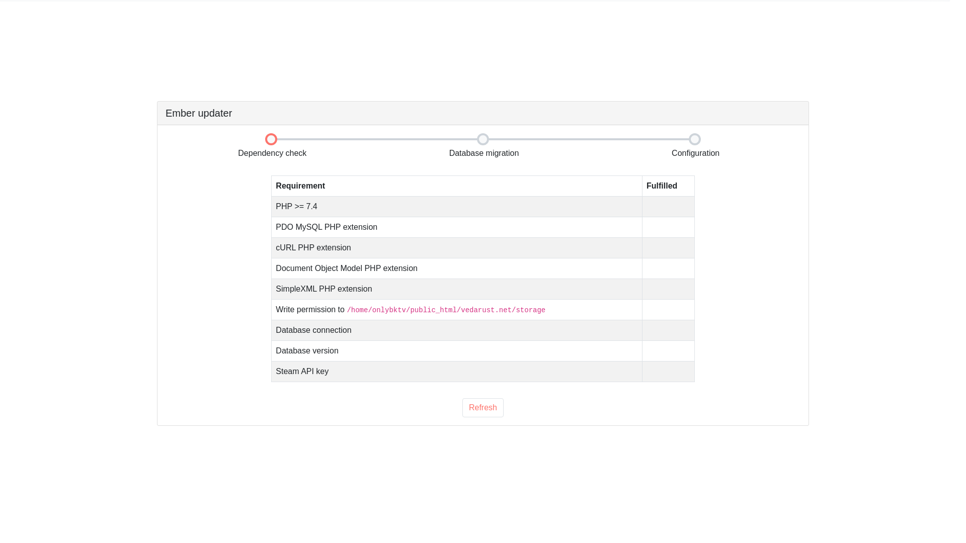 website screenshot of https://vedarust.net/