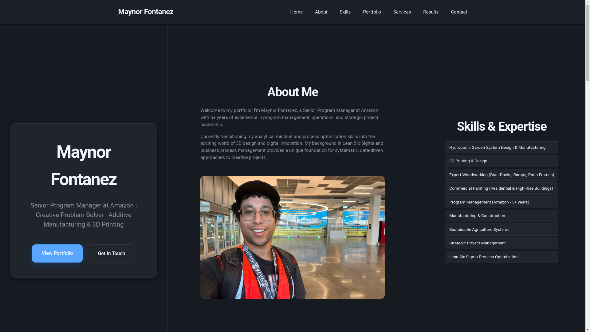 website screenshot of https://maynorfontanez.com/