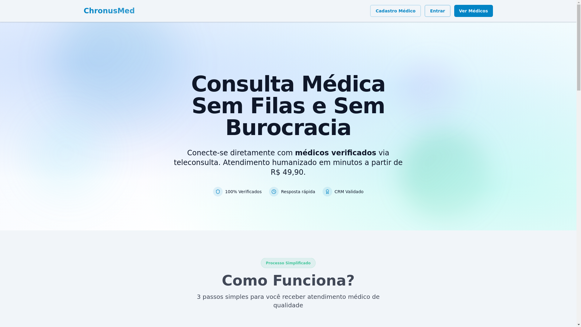 website screenshot of https://chronosmed.com.br/