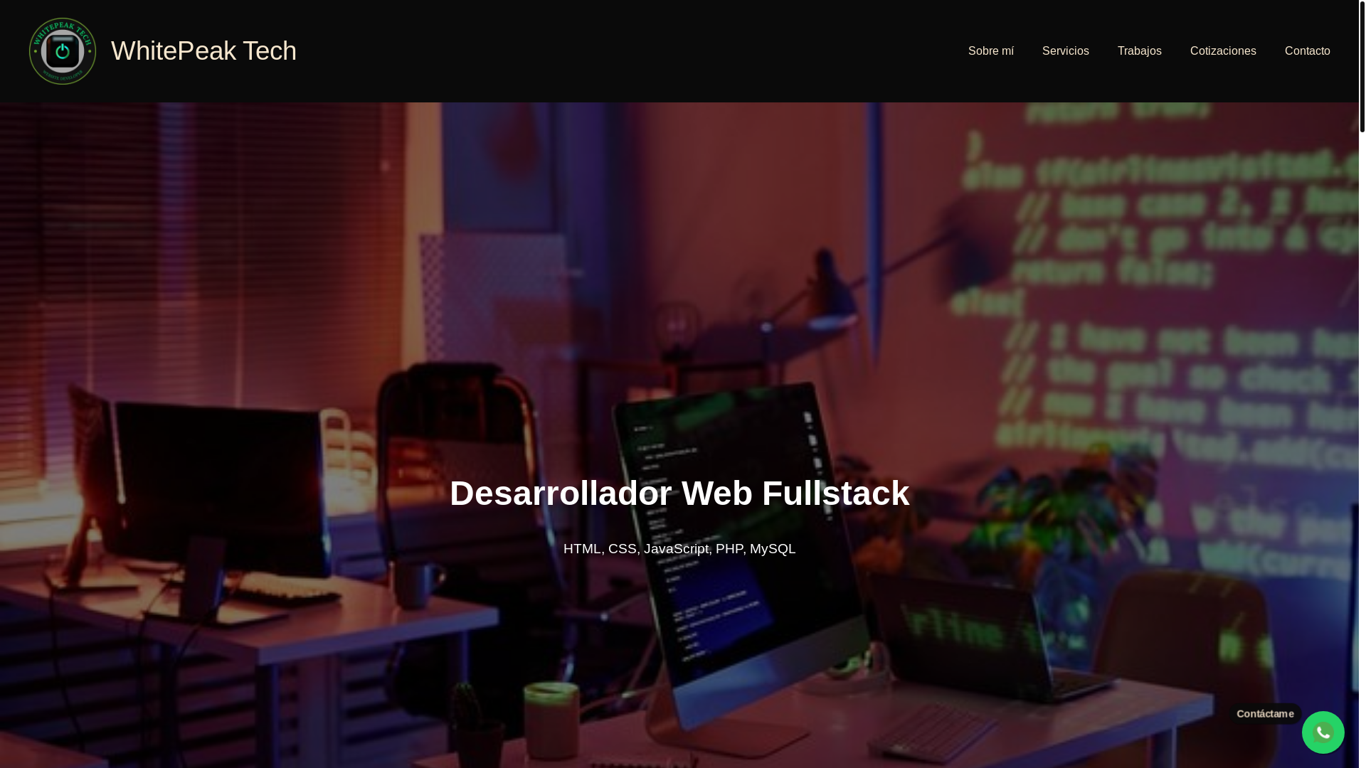website screenshot of https://whitepeaktech.site/