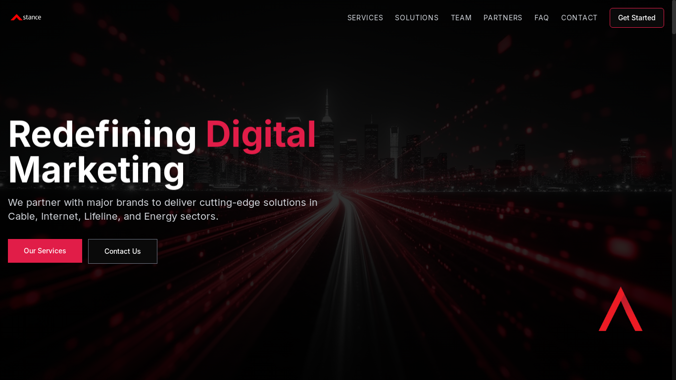 website screenshot of https://stance-marketing.com/