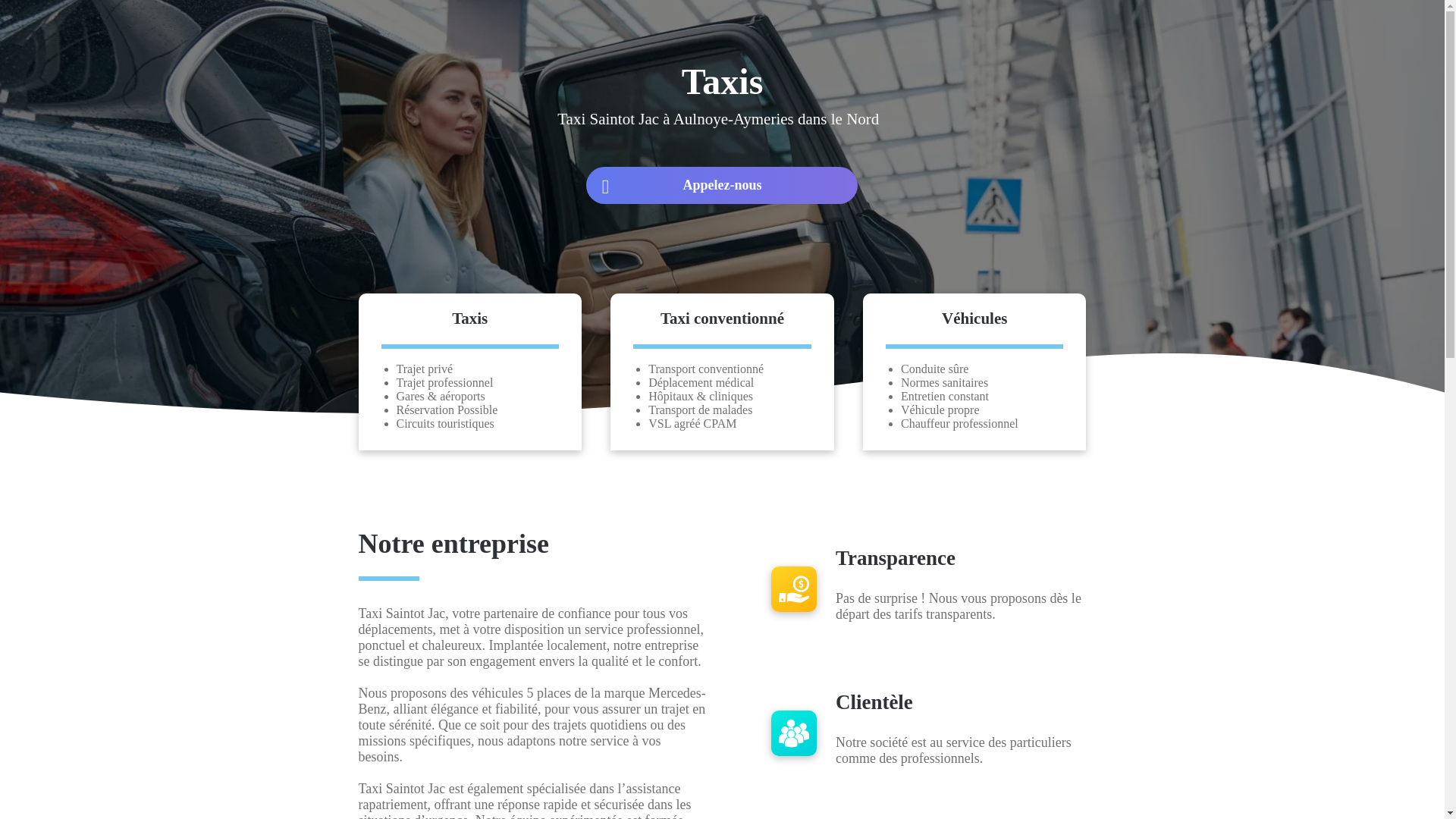 website screenshot of https://taxisaintot-jac-lpa.fr/