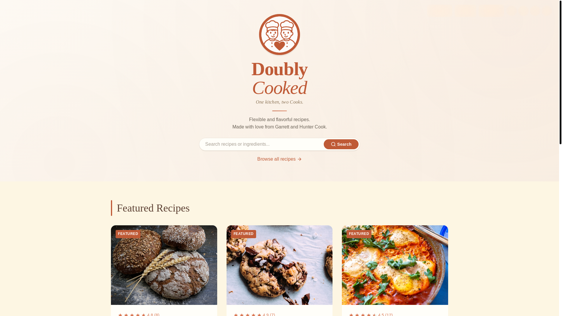 website screenshot of https://doublycooked.com/