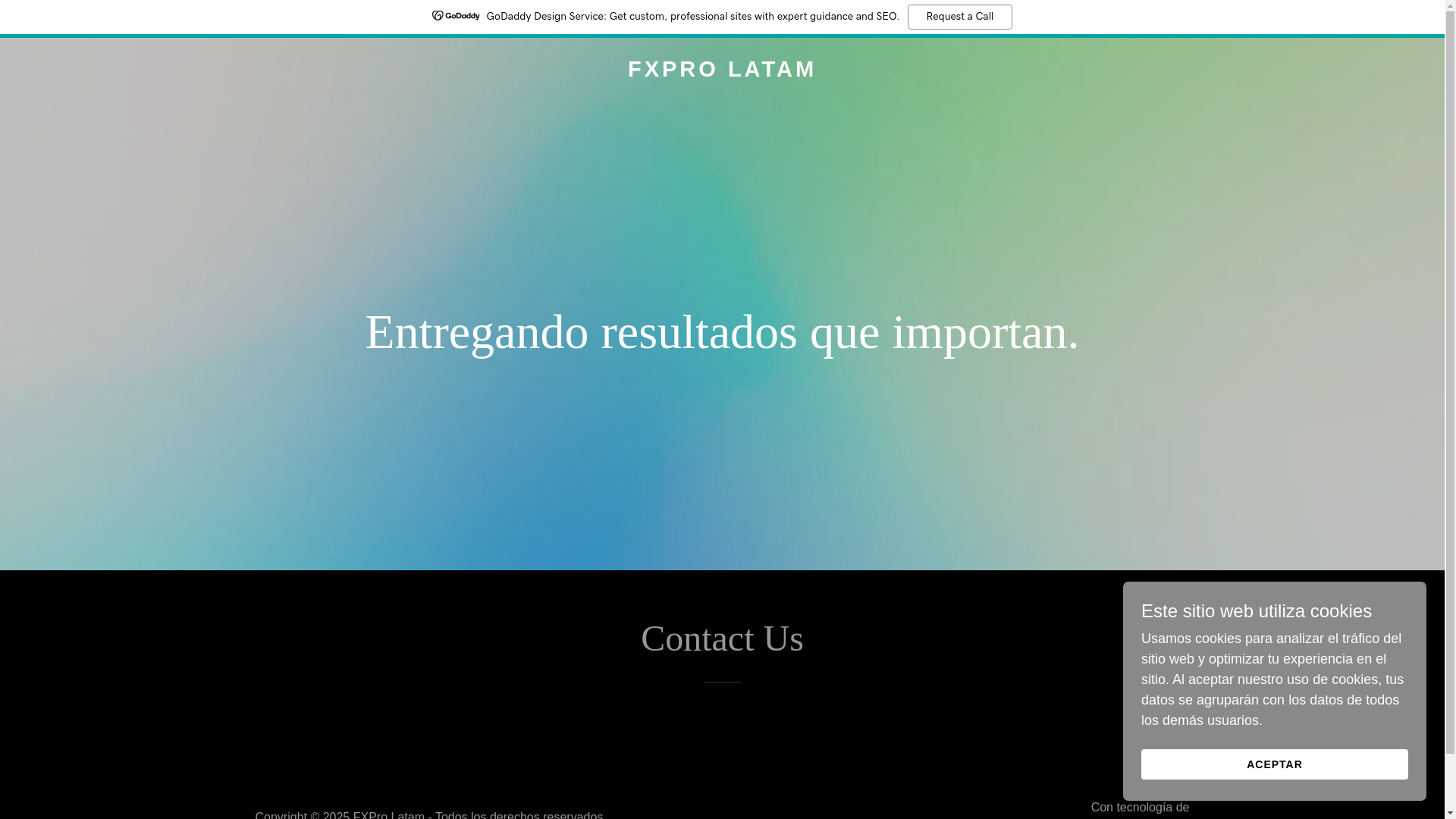 website screenshot of https://fxprolatam.com/