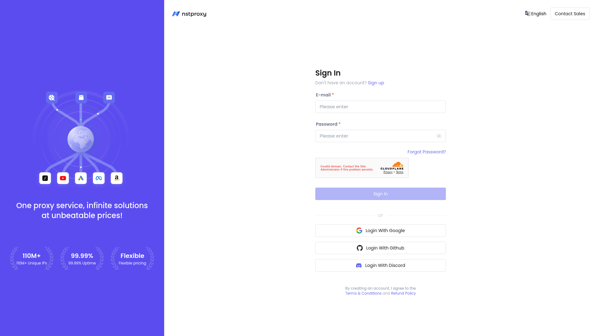 website screenshot of https://nstproxy-dashboard.pages.dev/
