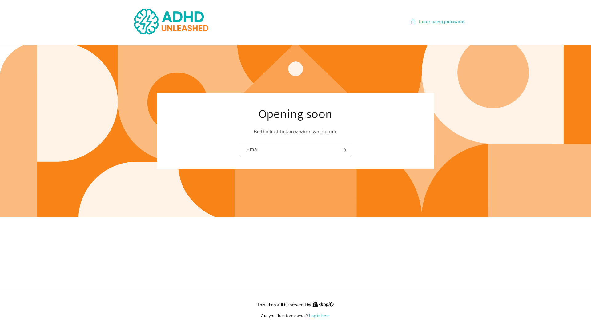 website screenshot of https://adhdunleashedstore.com/