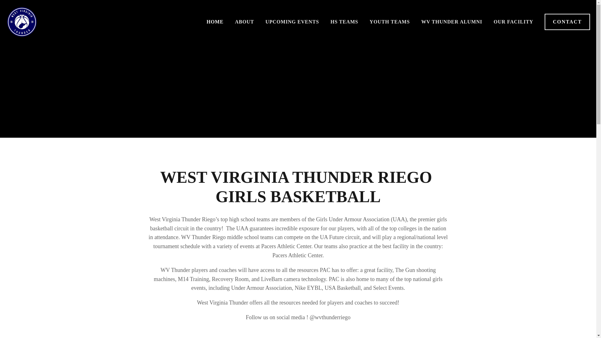 website screenshot of https://wvthunderbasketball.com/