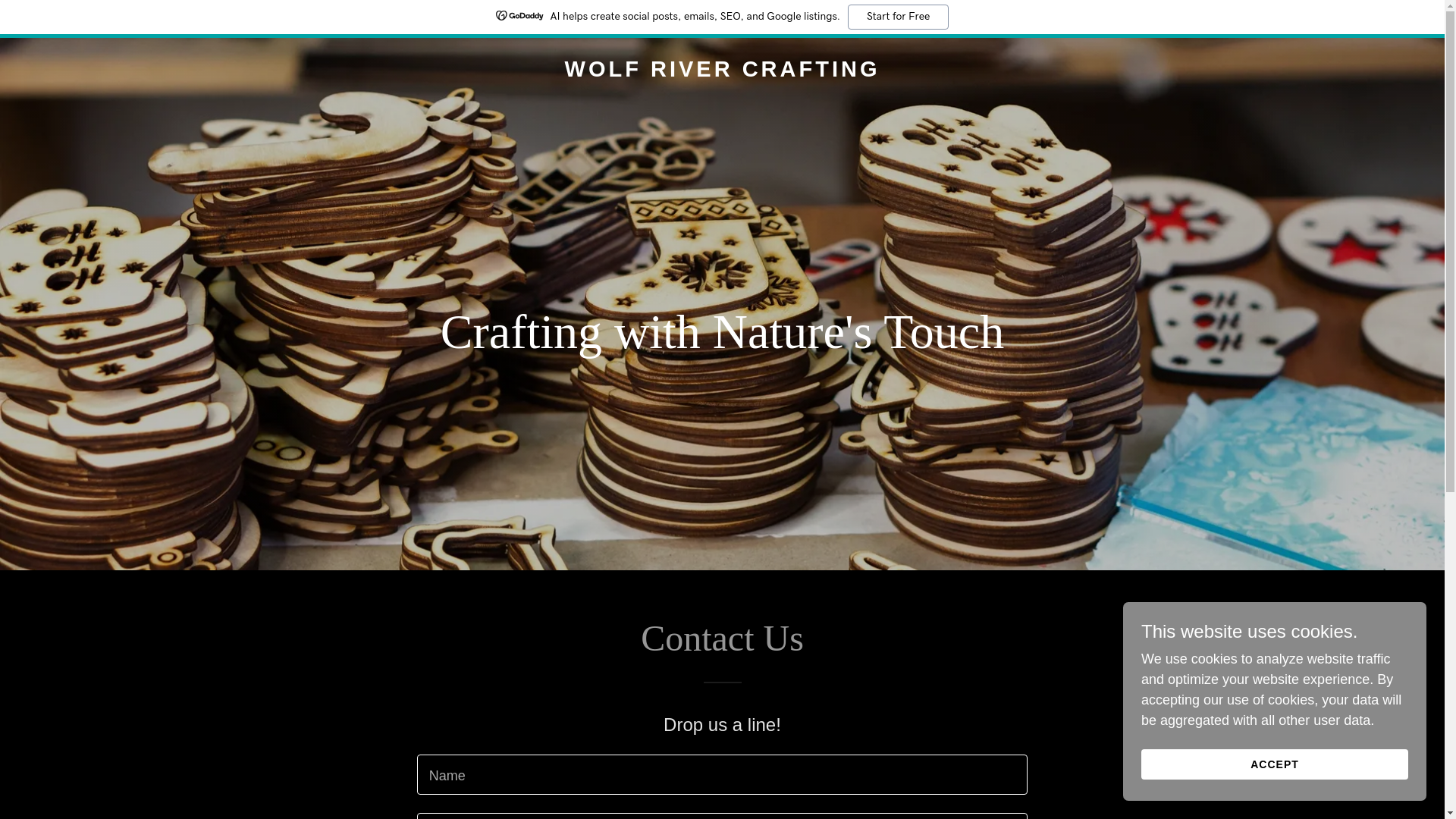 website screenshot of https://wolfrivercrafting.com/