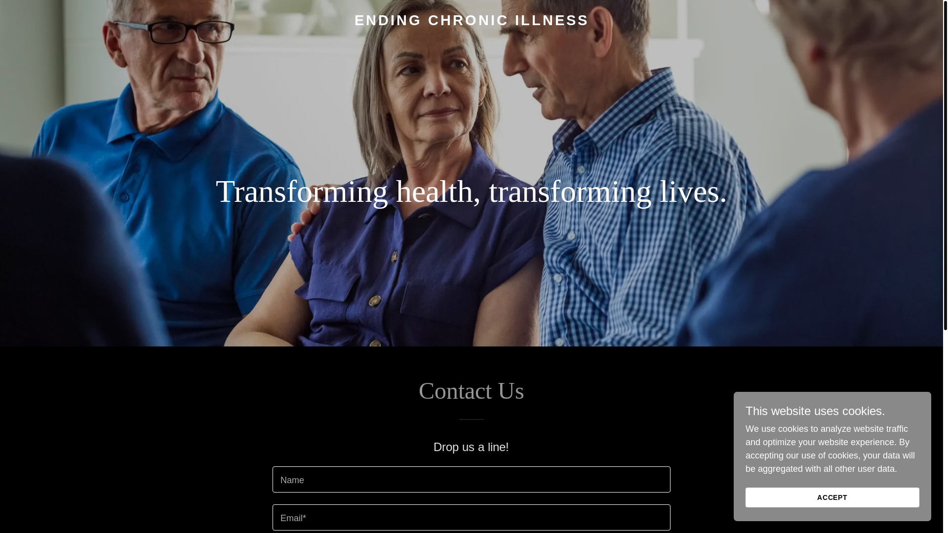 website screenshot of https://endingchronicillness.com/