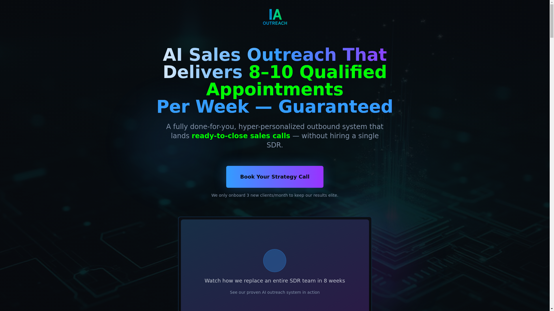 website screenshot of https://theiaoutreach.com/