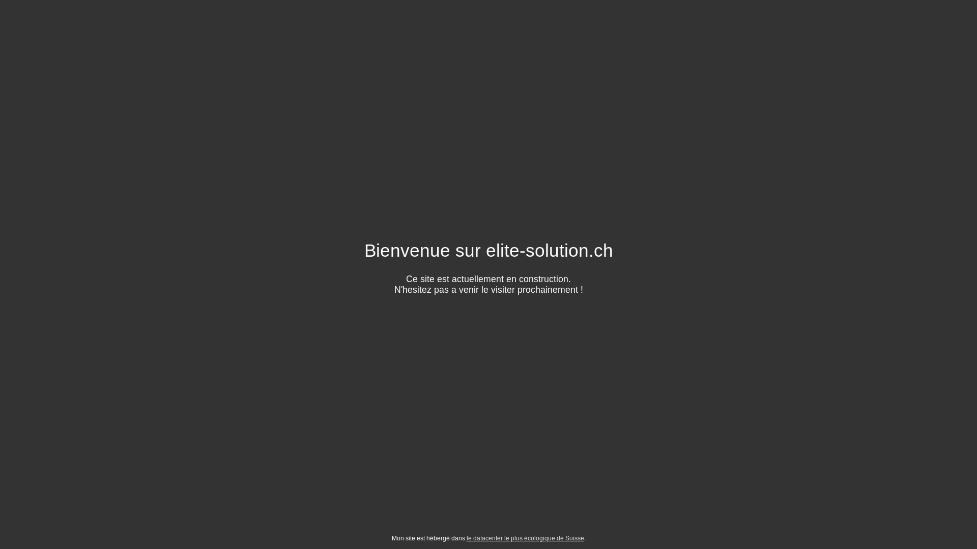 website screenshot of https://elite-solution.ch/