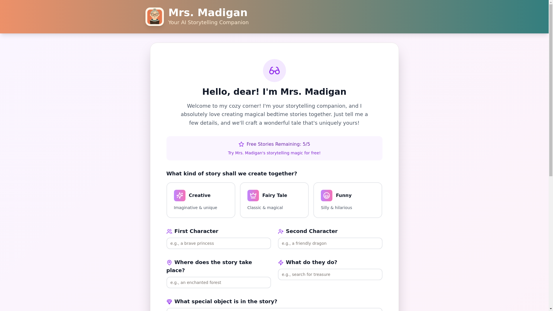 website screenshot of https://mrsmadigan.com/