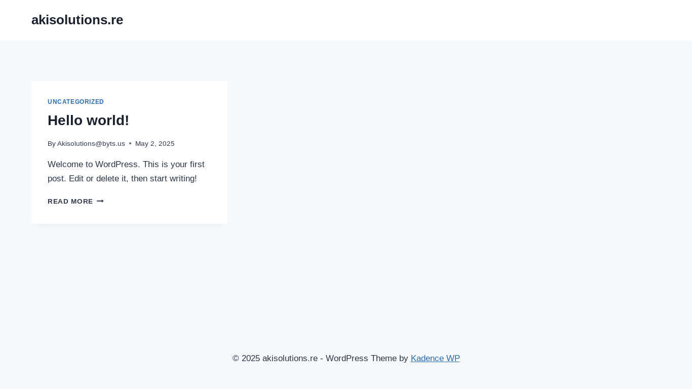 website screenshot of https://akisolutions.re/