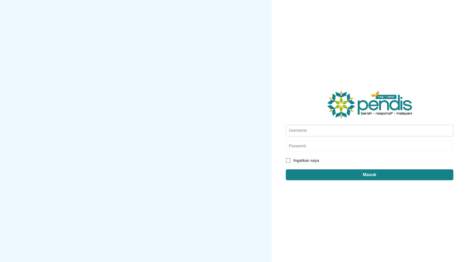 website screenshot of https://ruangarsippendis.id/