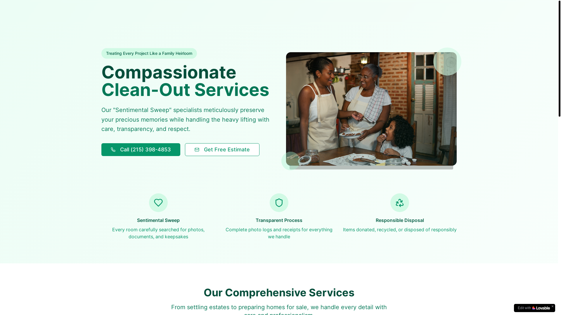 website screenshot of https://heirloomhaulers.com/