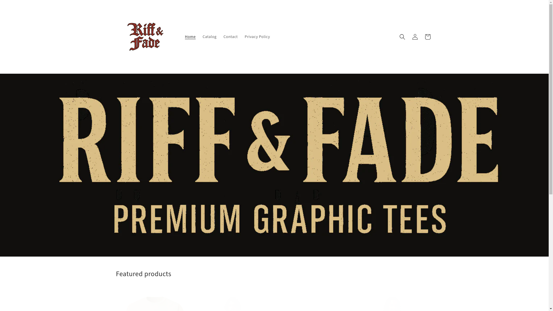 website screenshot of https://riffandfade.store/