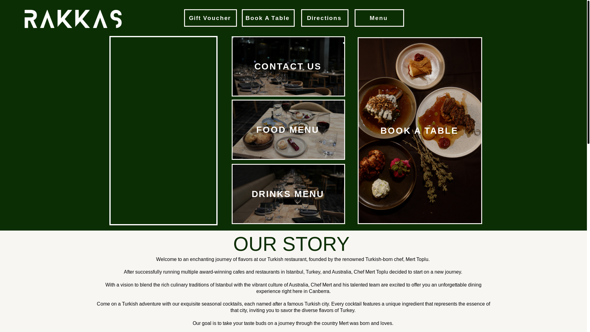 website screenshot of https://rakkas.com.au/