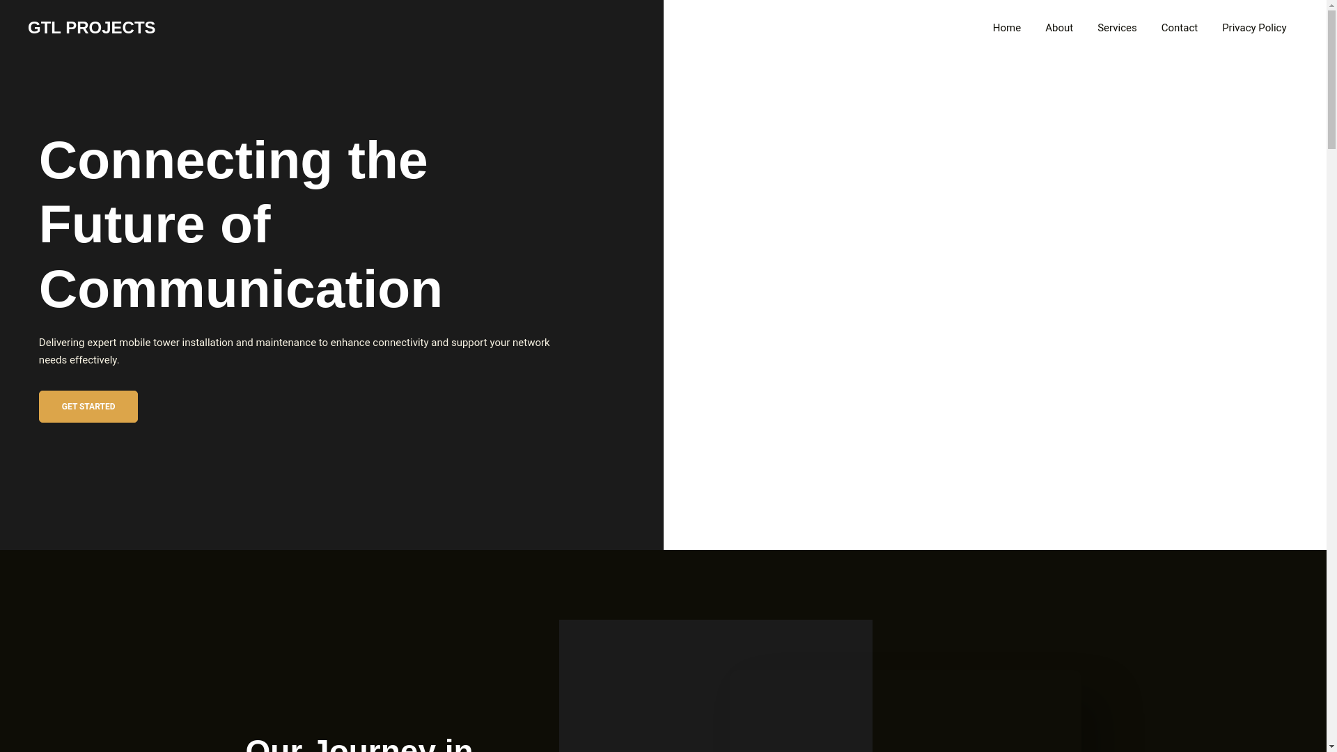 website screenshot of https://gtlprojects.in/