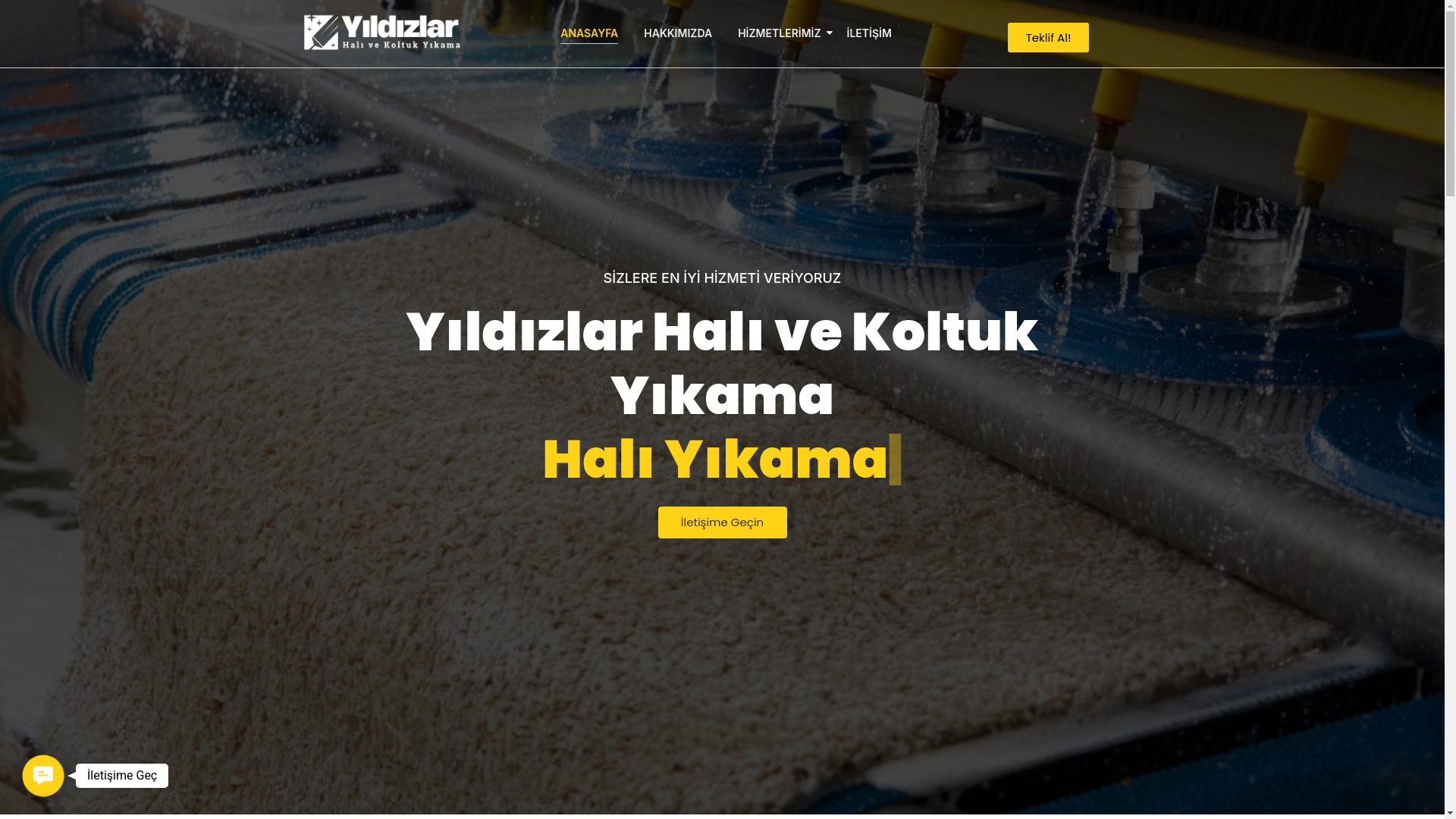 website screenshot of https://yildizlarhalivekoltukyikama.com/