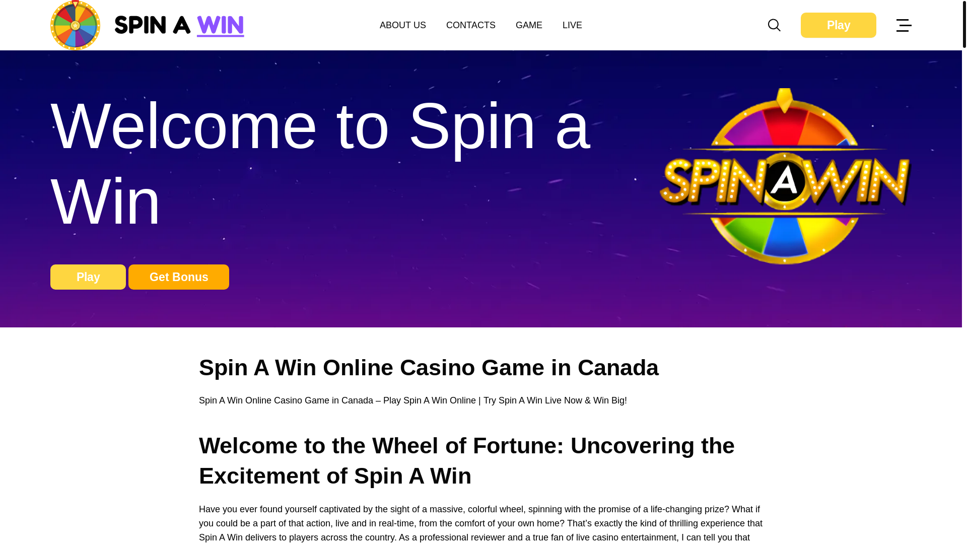 website screenshot of https://spinawinca-com.pages.dev/