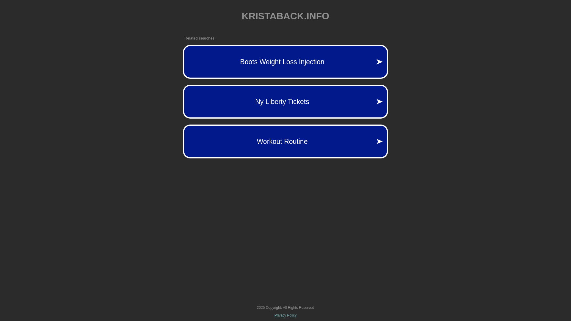 website screenshot of https://kristaback.info/