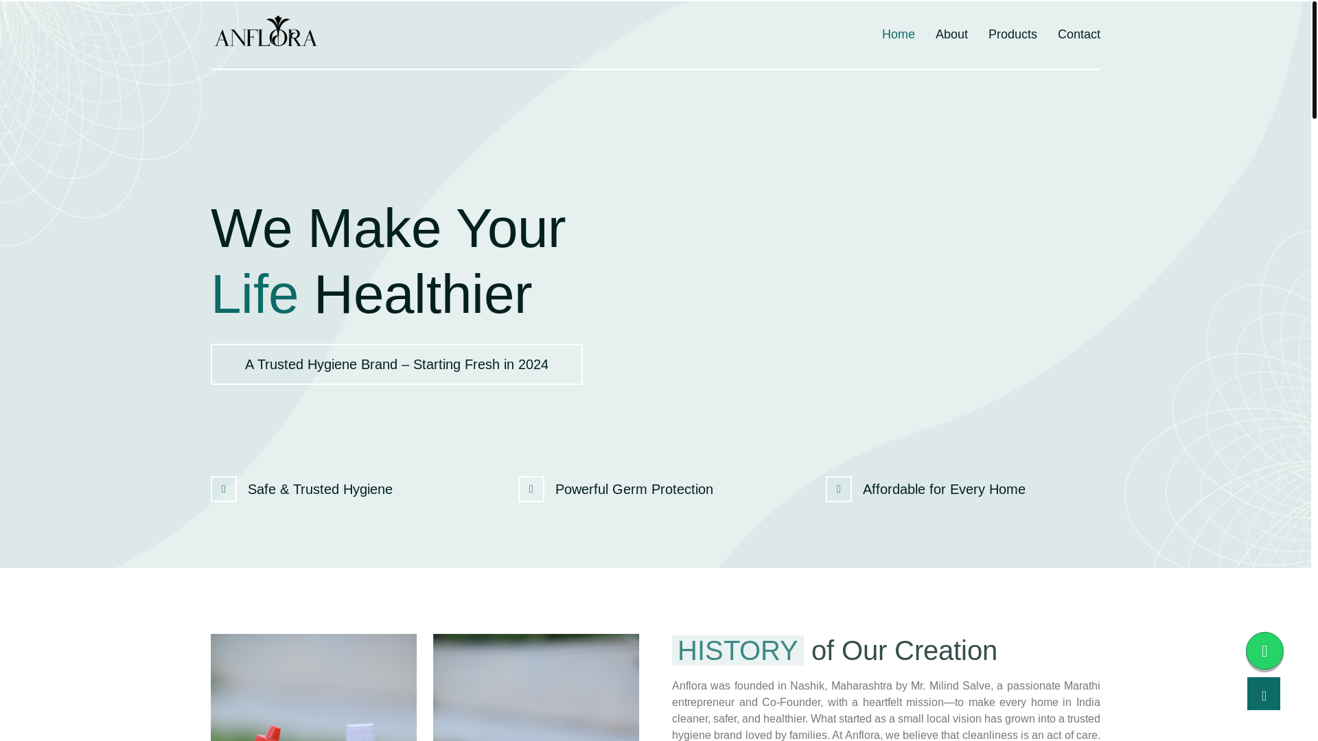 website screenshot of https://anflora.in/