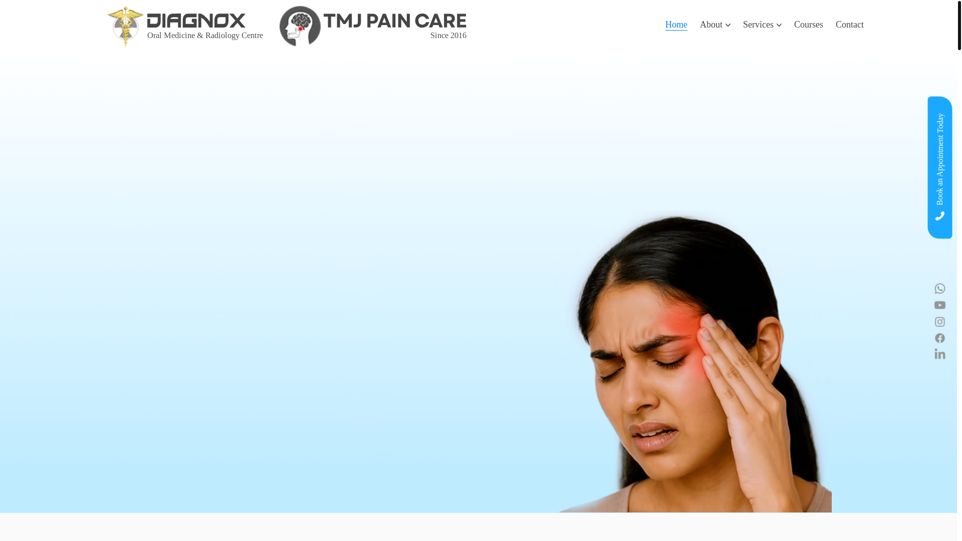 website screenshot of https://diagnoxtmj.com/