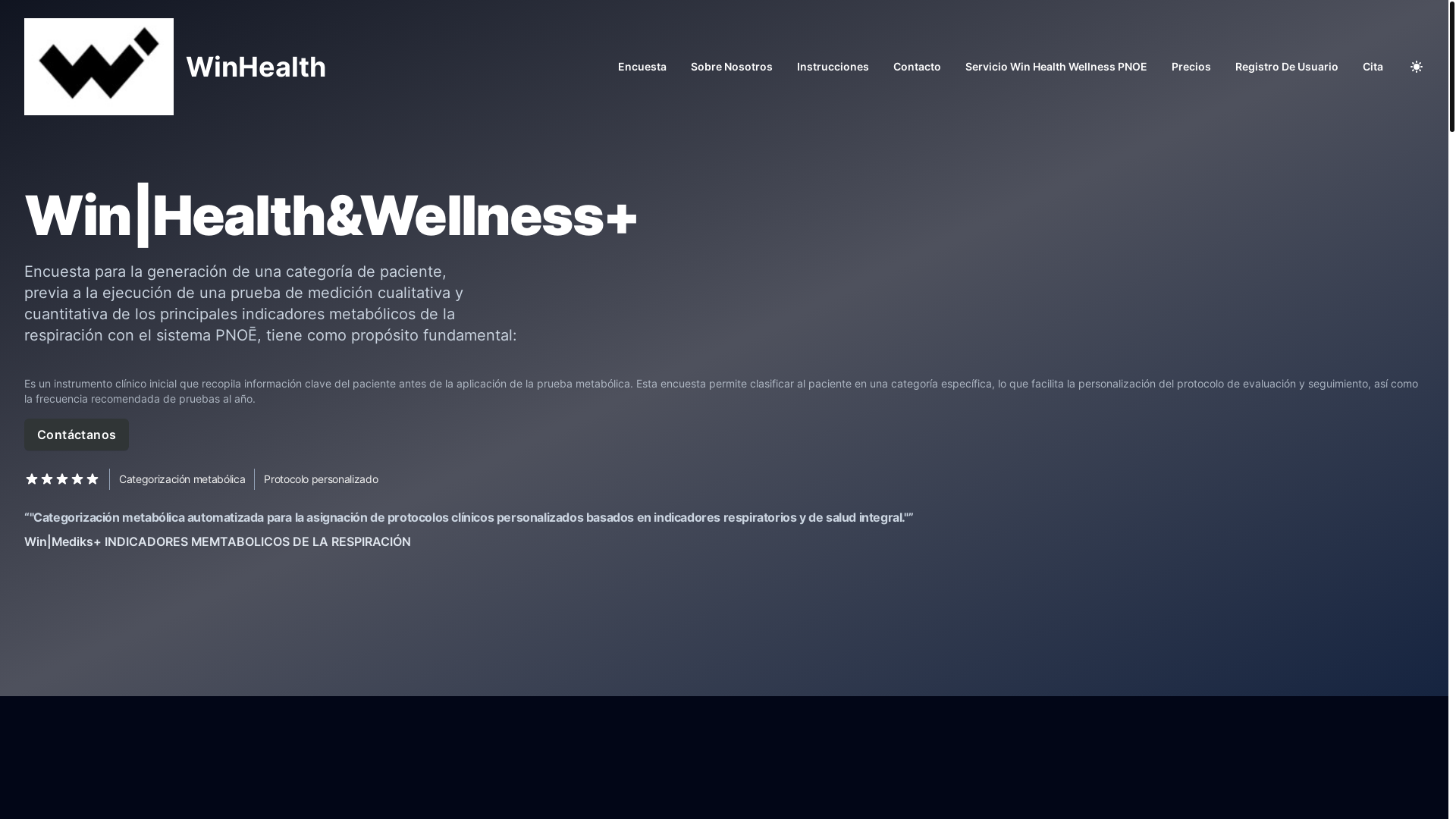 website screenshot of https://win-categoriapaciente.com/
