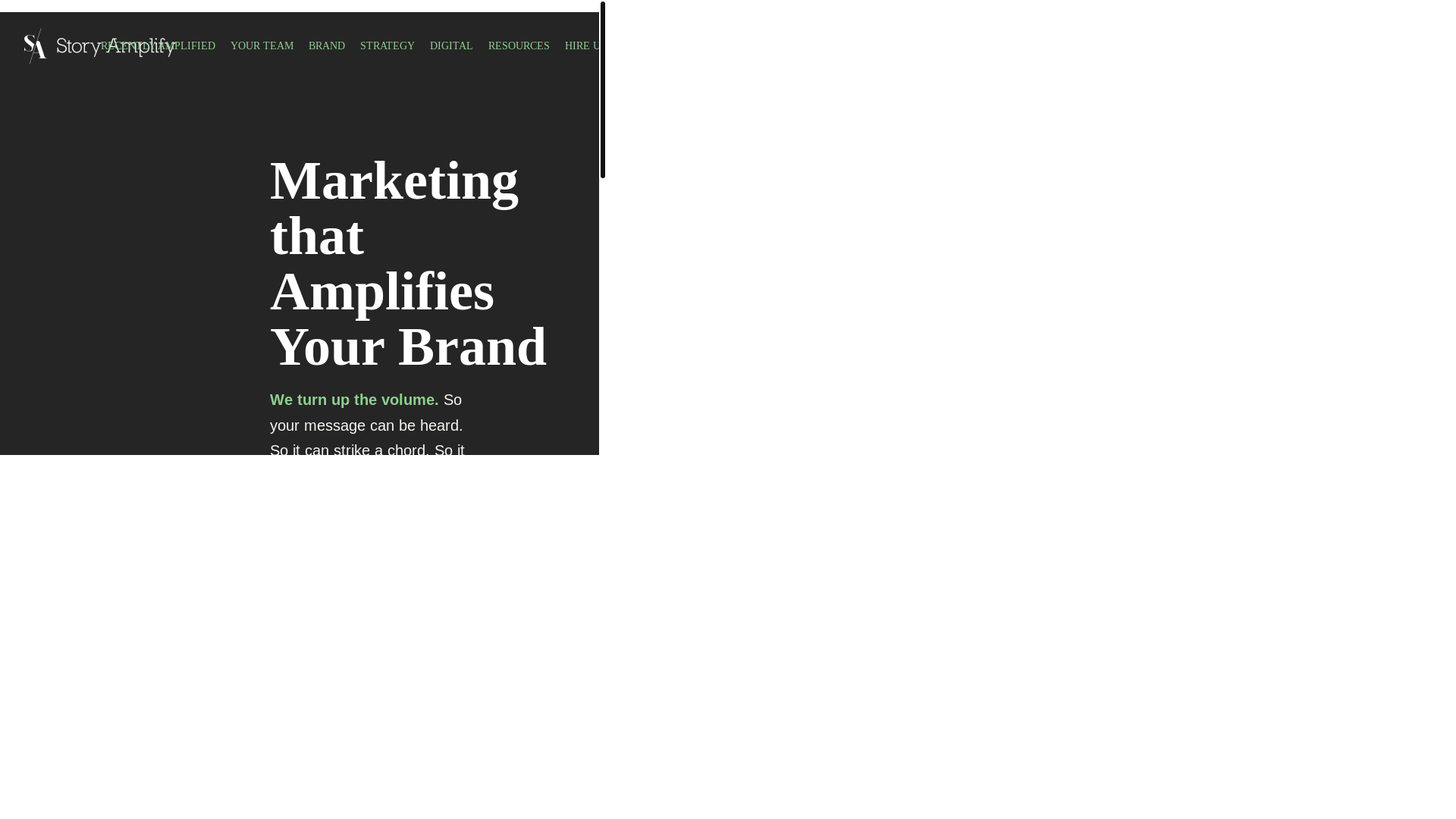 website screenshot of https://getstoryamplify.com/