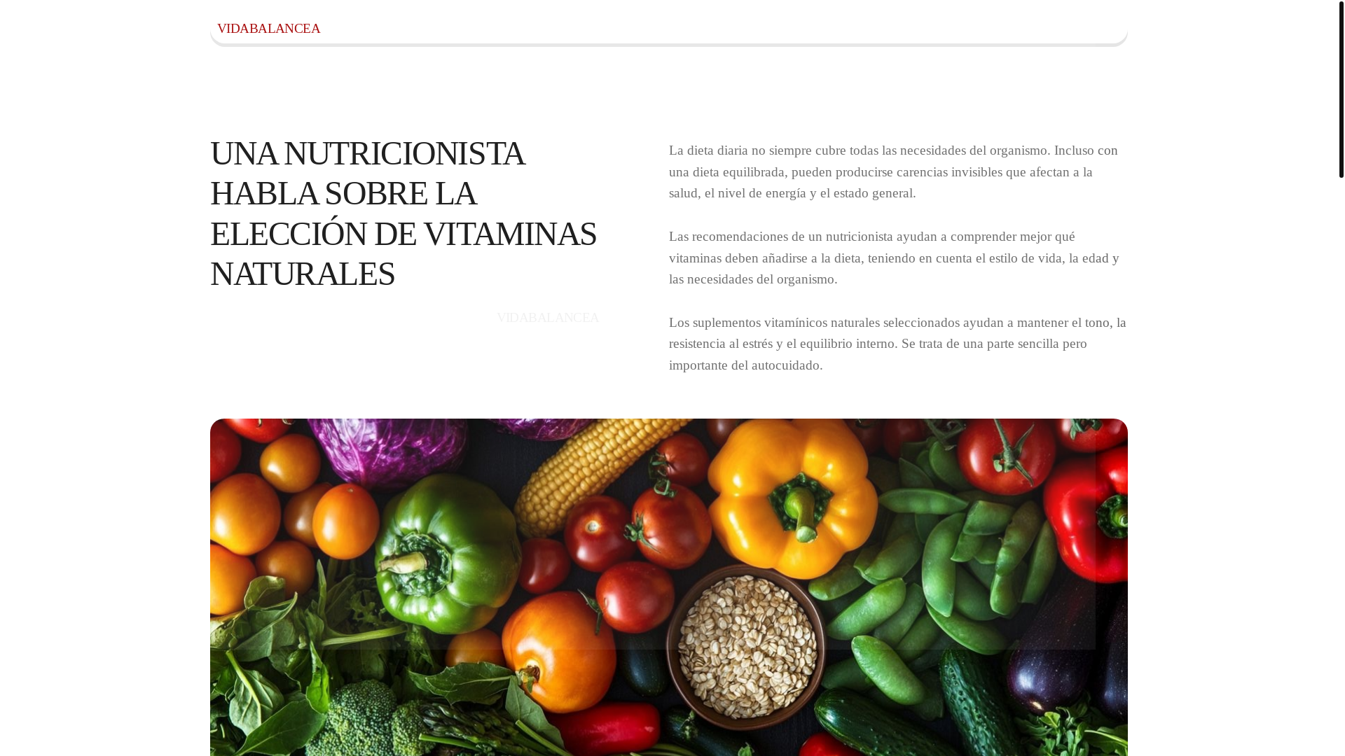 website screenshot of https://vidabalancea.info/