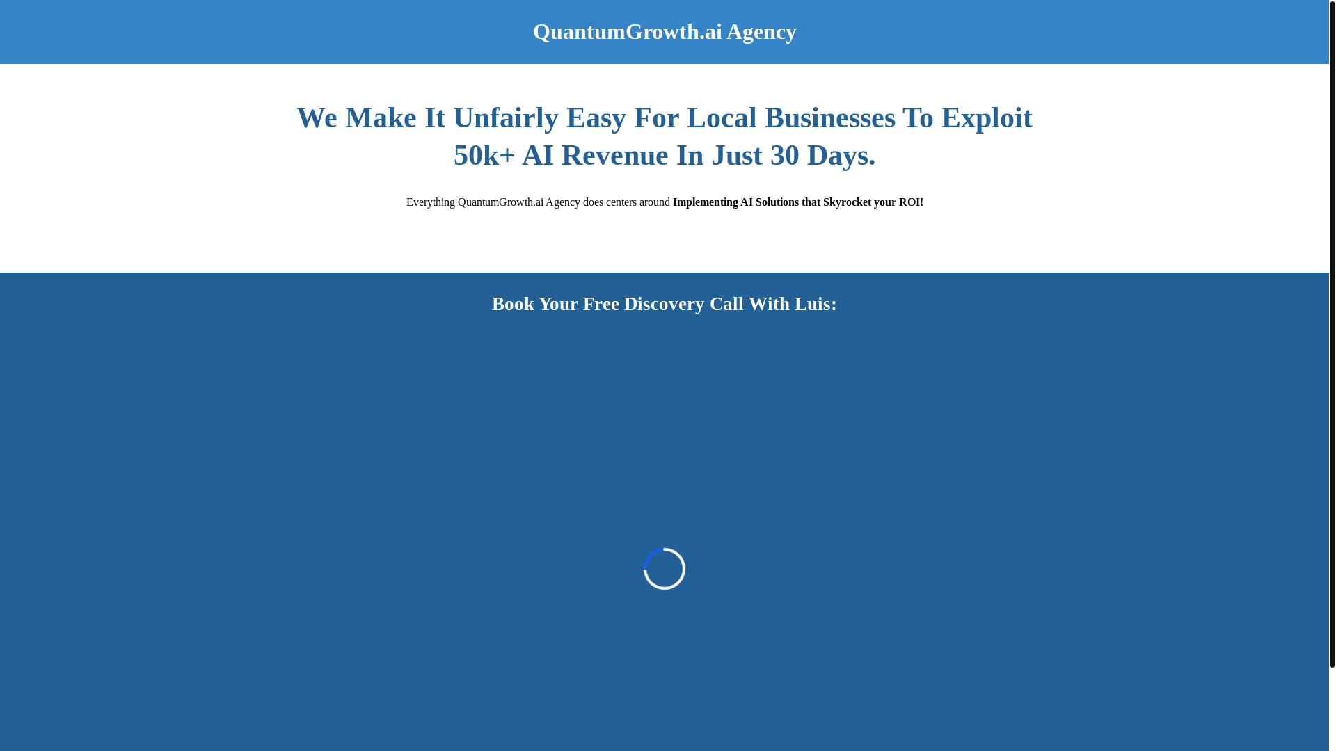 website screenshot of https://quantumgrowthai.agency/
