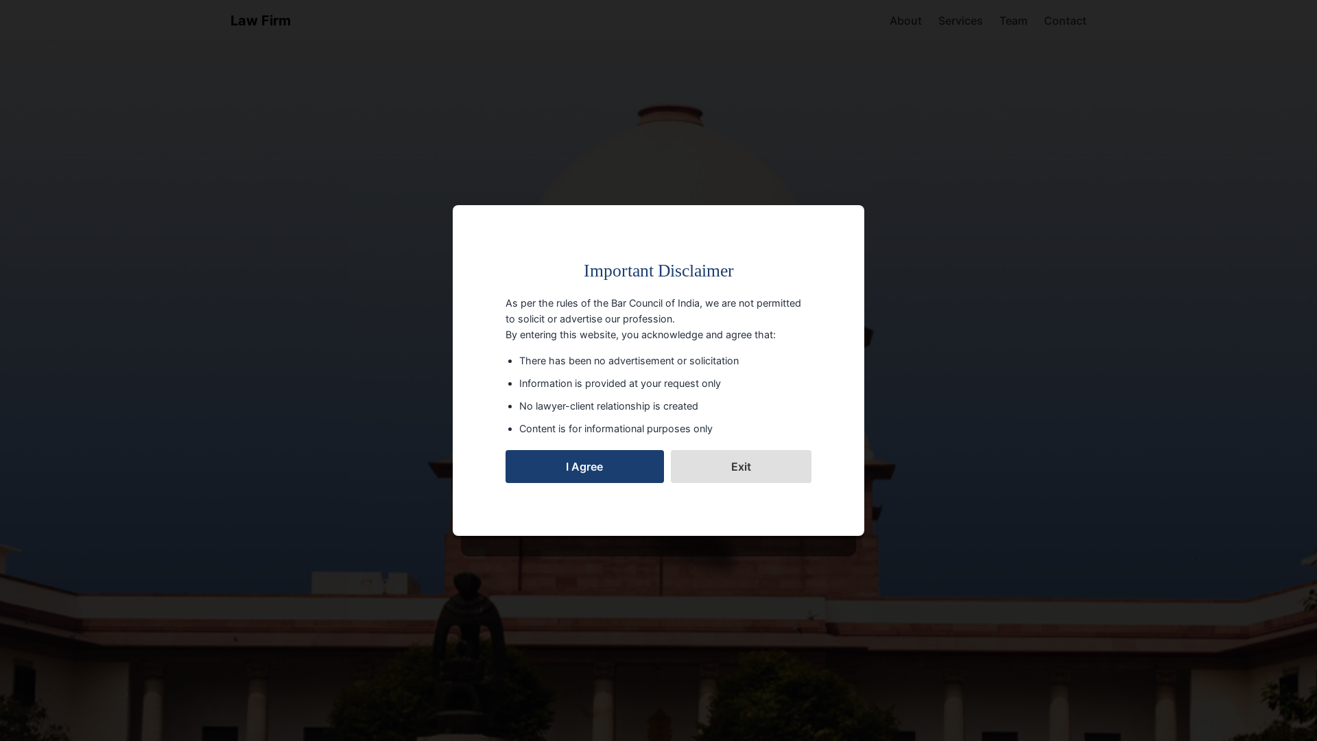 website screenshot of https://advocateramit.pages.dev/