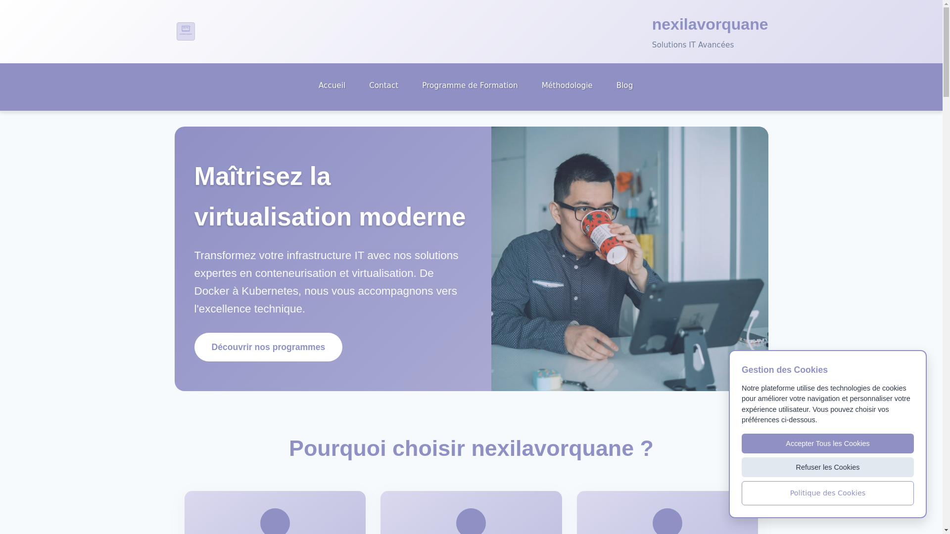 website screenshot of https://nexilavorquane.sbs/