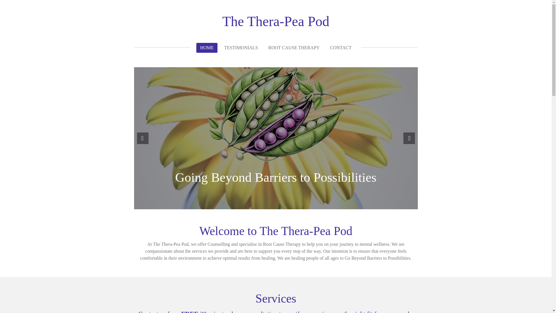 website screenshot of https://thetherapeapod.com/