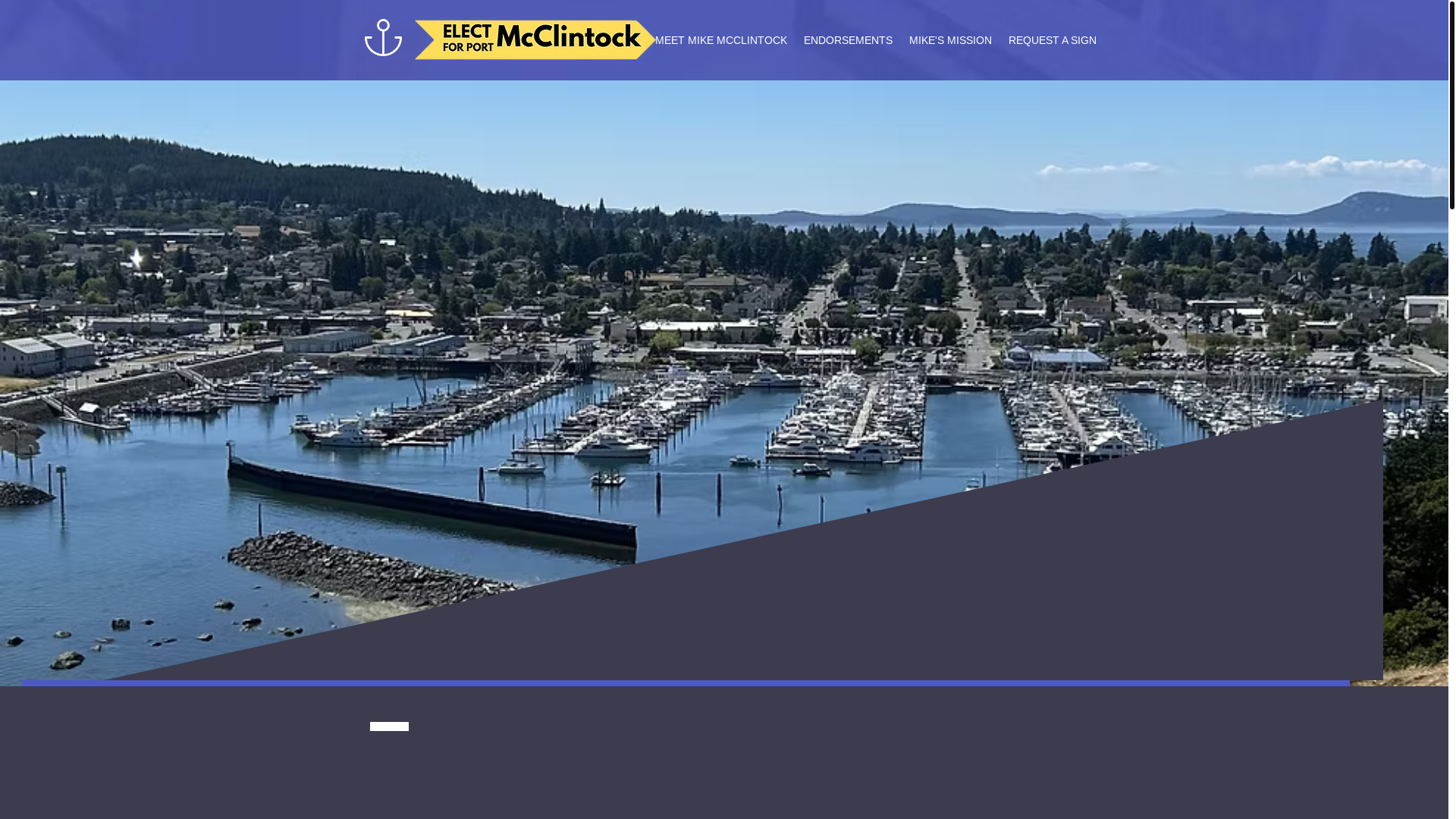 website screenshot of https://mcclintockforport.com/
