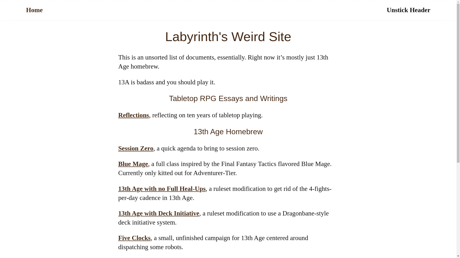 website screenshot of https://our.labyrinth.dad/