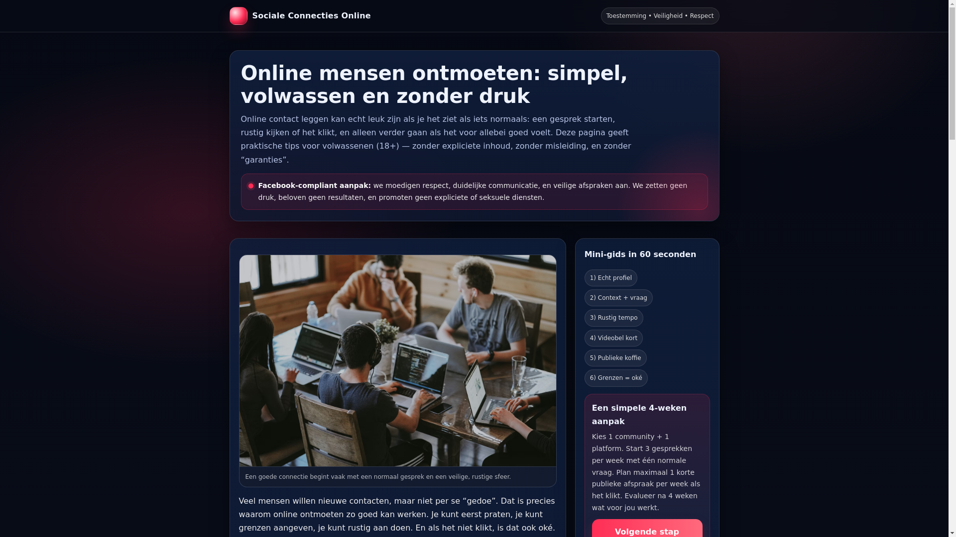 website screenshot of https://vrijeontmoeting.com/