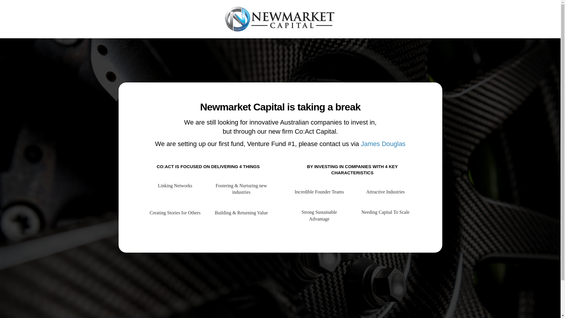 website screenshot of https://newmarketcapital.com.au
