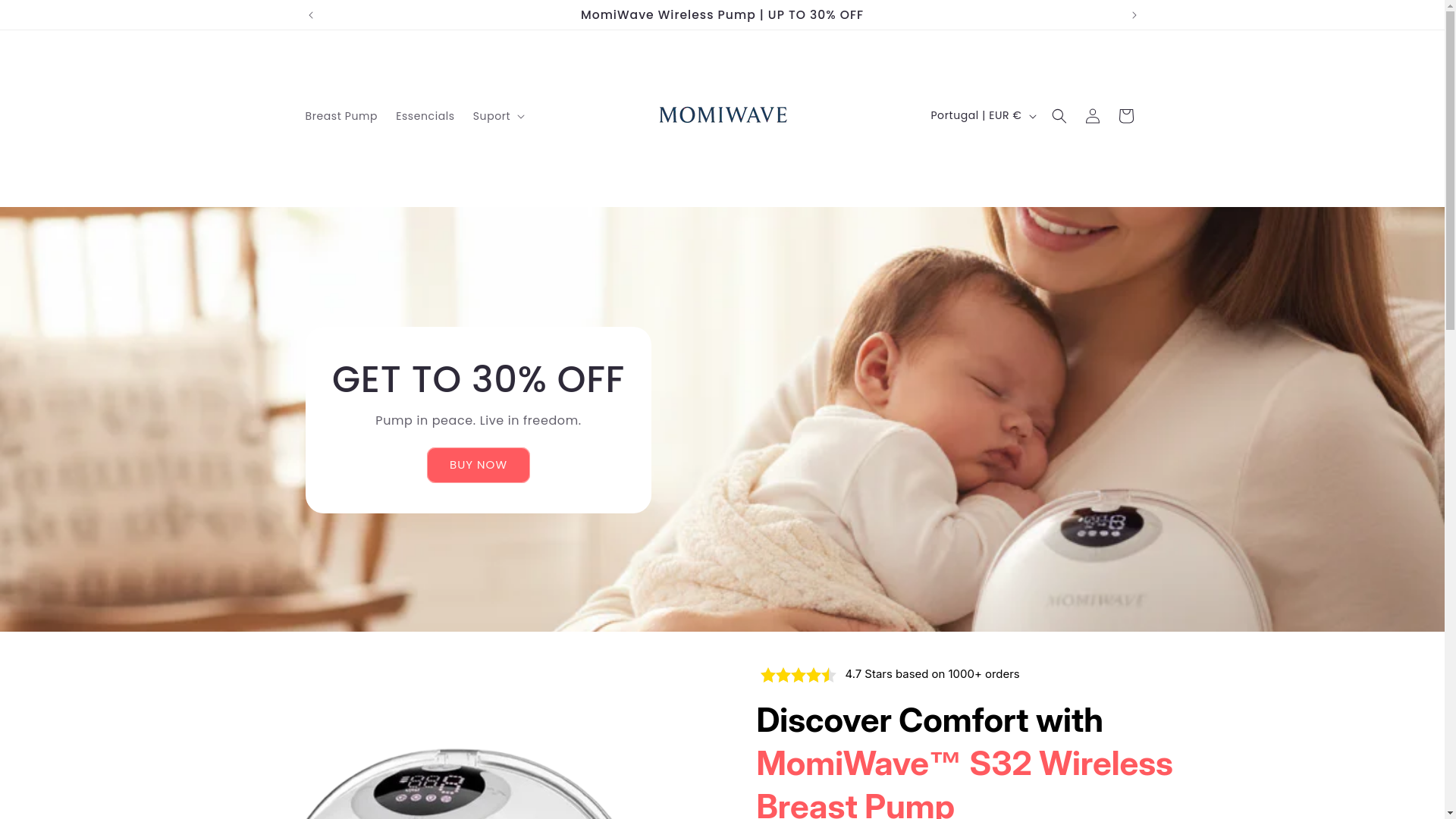website screenshot of https://momiwave.com/