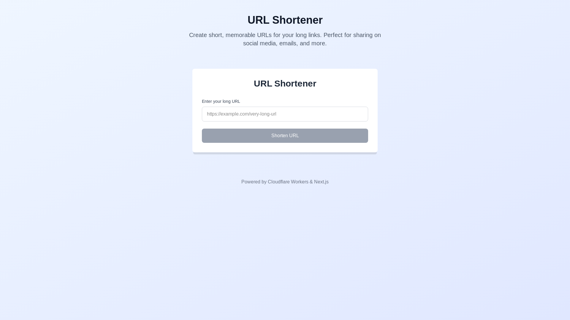 website screenshot of https://url-shortener-1.pages.dev/