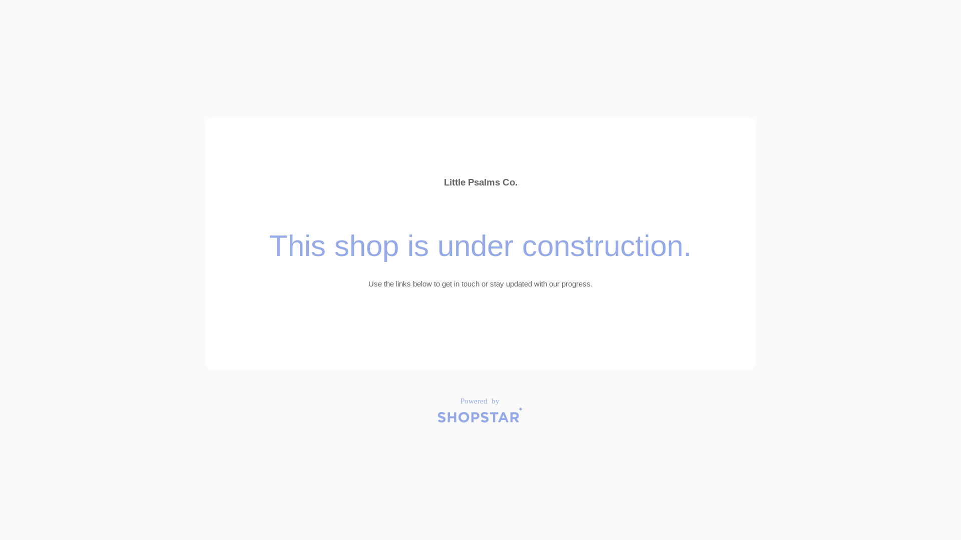 website screenshot of https://littlepsalmsco.co.za/