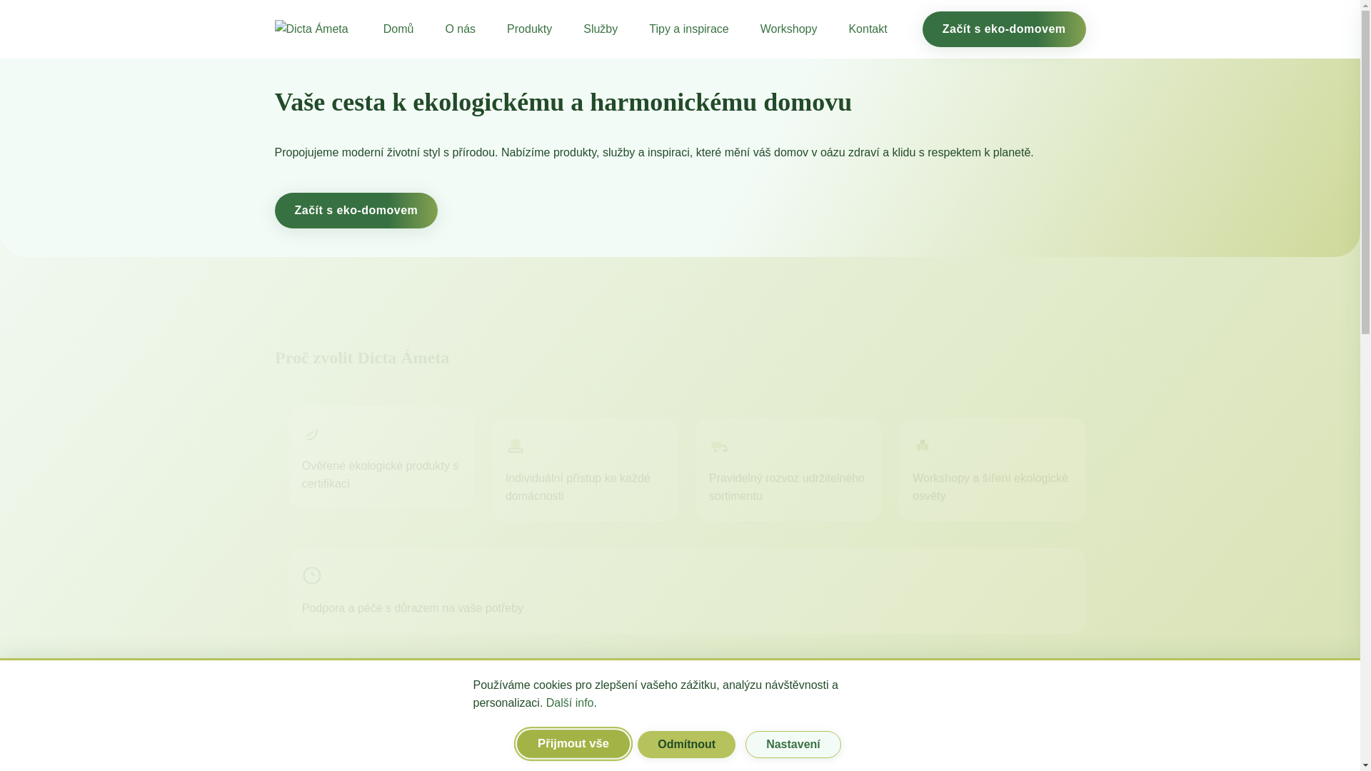 website screenshot of https://dictaameta.com/