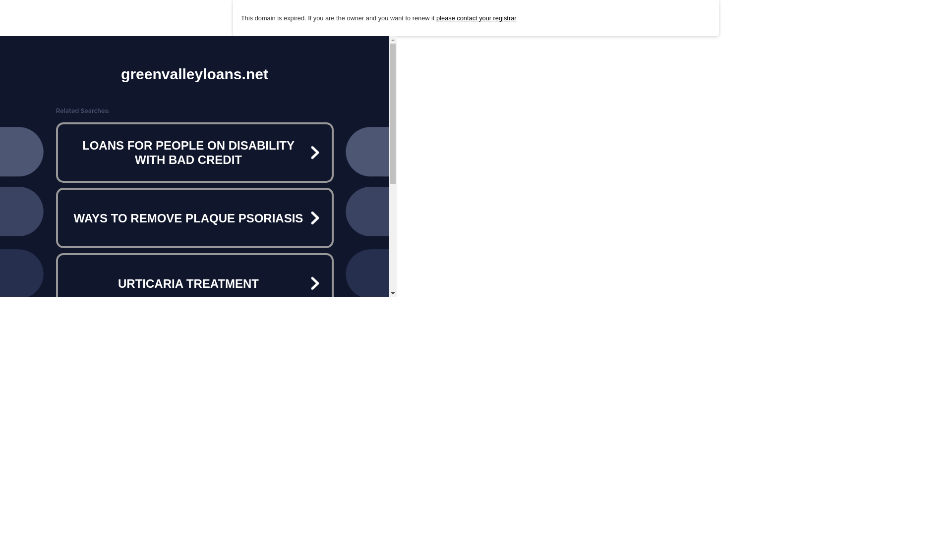 website screenshot of https://greenvalleyloans.net/