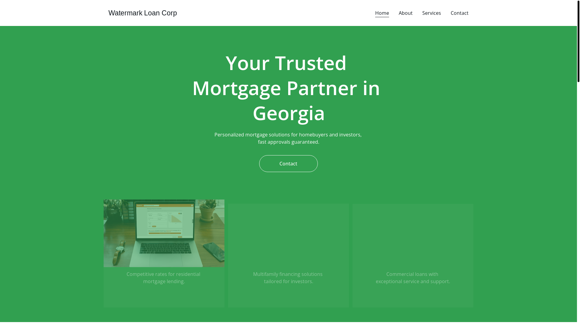 website screenshot of https://watermarkloancorp.com/