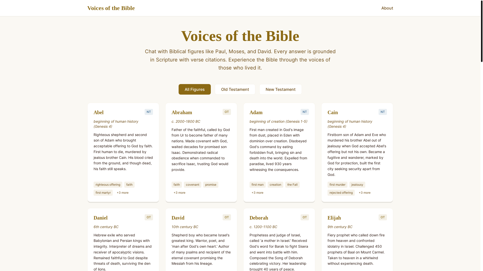 website screenshot of https://voices-of-the-bible-web.pages.dev/